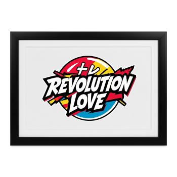 Revolution Love - Gerahmtes Poster (37 × 27 cm) - Schwarz - Vorne