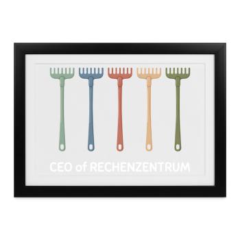 Gärtner Hobbygärtner Rechenzentrum - Gerahmtes Poster (37 × 27 cm) - Schwarz - Vorne