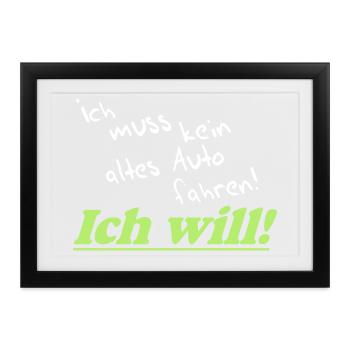Auto Tuning Schrauber Kult Shirt, Altes Auto (25) - Gerahmtes Poster (37 × 27 cm) - Schwarz - Vorne