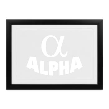 ALPHA - Gerahmtes Poster (37 × 27 cm) - Schwarz - Vorne