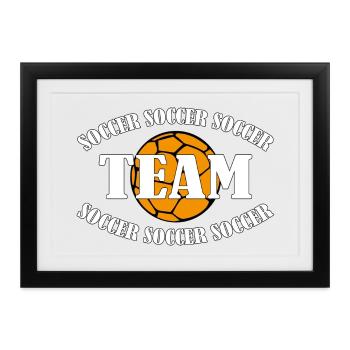 SOCCER TEAM - Gerahmtes Poster (37 × 27 cm) - Schwarz - Vorne