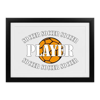 SOCCER PLAYER - Gerahmtes Poster (37 × 27 cm) - Schwarz - Vorne