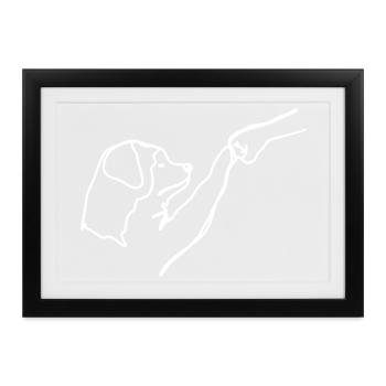 Labrador Komplizenschaft Liebe Familie Geschenk Hund - Gerahmtes Poster (37 × 27 cm) - Schwarz - Vorne