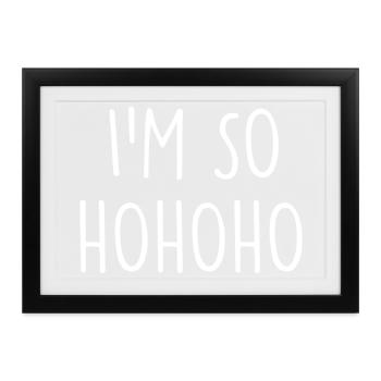 Christmas Weihnachten - Gerahmtes Poster (37 × 27 cm) - Schwarz - Vorne