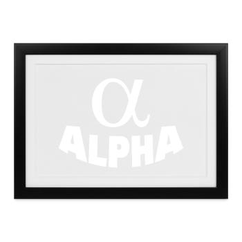 ALPHA - Gerahmtes Poster (37 × 27 cm) - Schwarz - Vorne