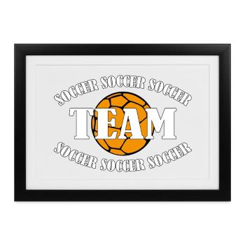 SOCCER-TEAM - Gerahmtes Poster (37 × 27 cm) - Schwarz - Vorne