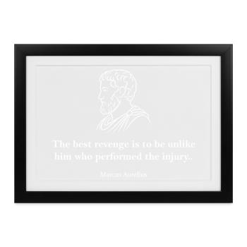 Steisches Zitat von Marcus Aurelius - Gerahmtes Poster (37 × 27 cm) - Schwarz - Vorne