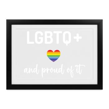 Pride Month - LGBTQ+ und stolz darauf - Gerahmtes Poster (37 × 27 cm) - Schwarz - Vorne
