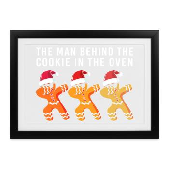 Werdender Papa werdende Väter - Gerahmtes Poster (37 × 27 cm) - Schwarz - Vorne