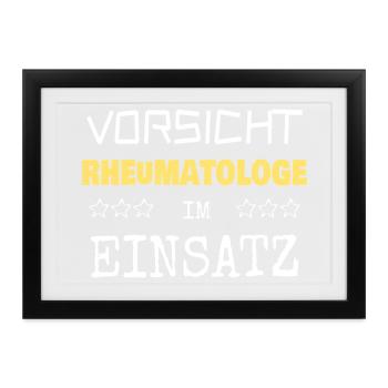 Berufung Rheumatologe - Gerahmtes Poster (37 × 27 cm) - Schwarz - Vorne