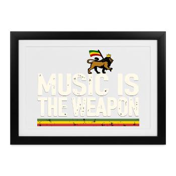 Reggae Music - Gerahmtes Poster (37 × 27 cm) - Schwarz - Vorne