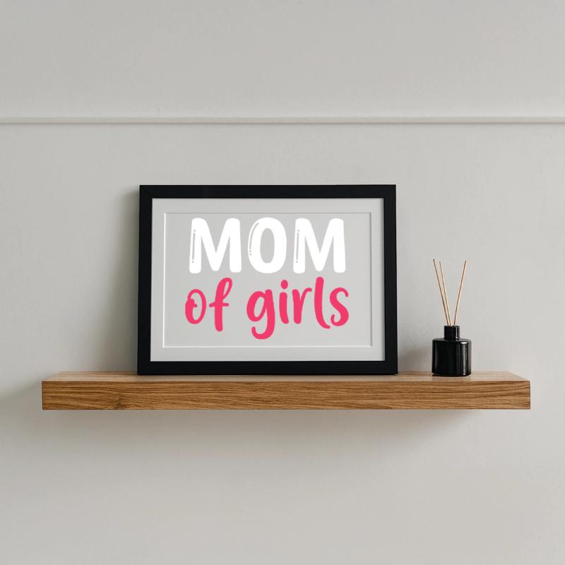 Mutter der Mädchen – Beste Mutter – Muttertag Gerahmtes Poster (37 × 27 cm)