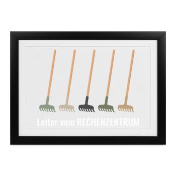 Programmierer Humor - Entwickler Logik und Technik - Gerahmtes Poster (37 × 27 cm) - Schwarz - Vorne