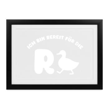 Rente auf Männer - Gerahmtes Poster (37 × 27 cm) - Schwarz - Vorne