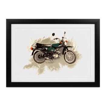 Enduro S51 - Gerahmtes Poster (37 × 27 cm) - Schwarz - Vorne