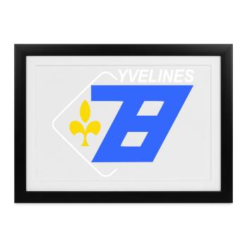 Yvelines - Gerahmtes Poster (37 × 27 cm) - Schwarz - Vorne