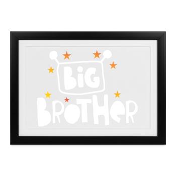 Großer Bruder - Gerahmtes Poster (37 × 27 cm) - Schwarz - Vorne