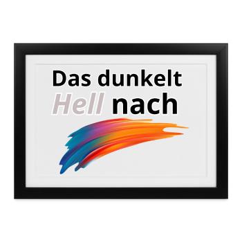 Das Dunkelt hell nach - Gerahmtes Poster (37 × 27 cm) - Schwarz - Vorne