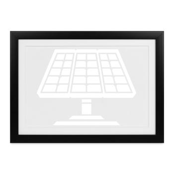 Solar Anlage Panele - Gerahmtes Poster (37 × 27 cm) - Schwarz - Vorne