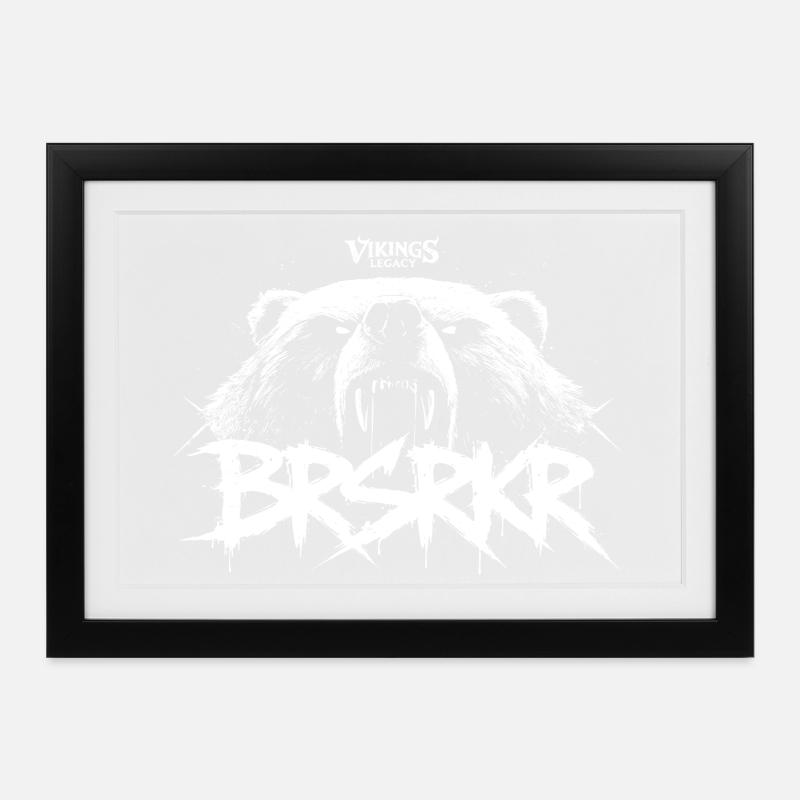 BRSRKR v2 - Gerahmtes Poster (37 × 27 cm) - Schwarz