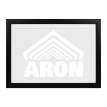 Vorname Aron - Gerahmtes Poster (37 × 27 cm) - Schwarz - Vorne