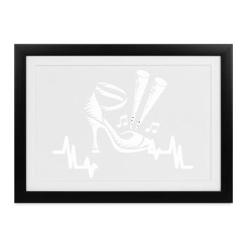 Salsa Tanzen - Turn Patterns Over Small Talk - Gerahmtes Poster (37 × 27 cm) - Schwarz - Vorne