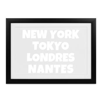 Nantes, Nantais FC, NANTES, Nantes Humor - Gerahmtes Poster (37 × 27 cm) - Schwarz - Vorne