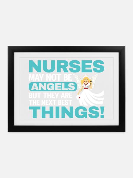Krankenschwester - Gerahmtes Poster (37 × 27 cm) - Schwarz