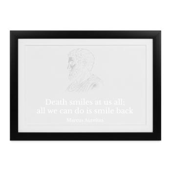 Steisches Zitat von Marcus Aurelius - Gerahmtes Poster (37 × 27 cm) - Schwarz - Vorne