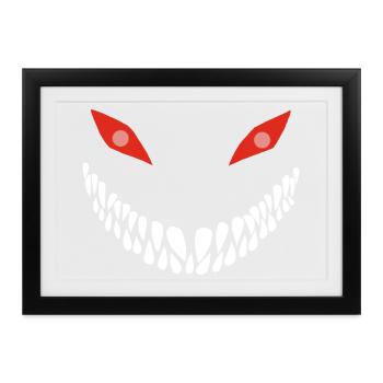 Fleischfressendes Lächeln - Gerahmtes Poster (37 × 27 cm) - Schwarz - Vorne