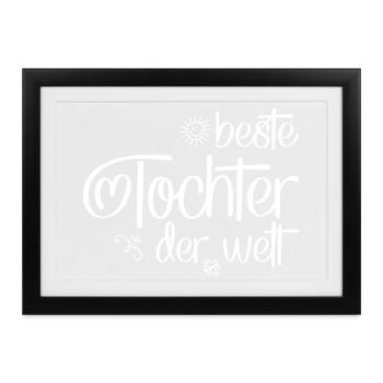 Tochter - Gerahmtes Poster (37 × 27 cm) - Schwarz - Vorne