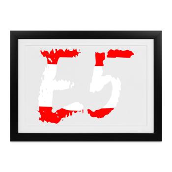 E5 Oberstdorf Meran - Gerahmtes Poster (37 × 27 cm) - Schwarz - Vorne