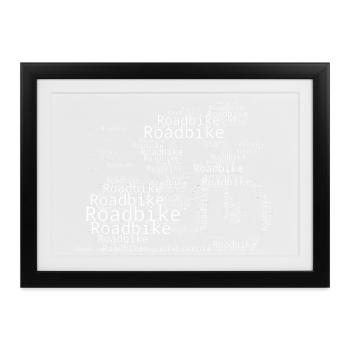 Klare Roadbike Botschaft - Gerahmtes Poster (37 × 27 cm) - Schwarz - Vorne
