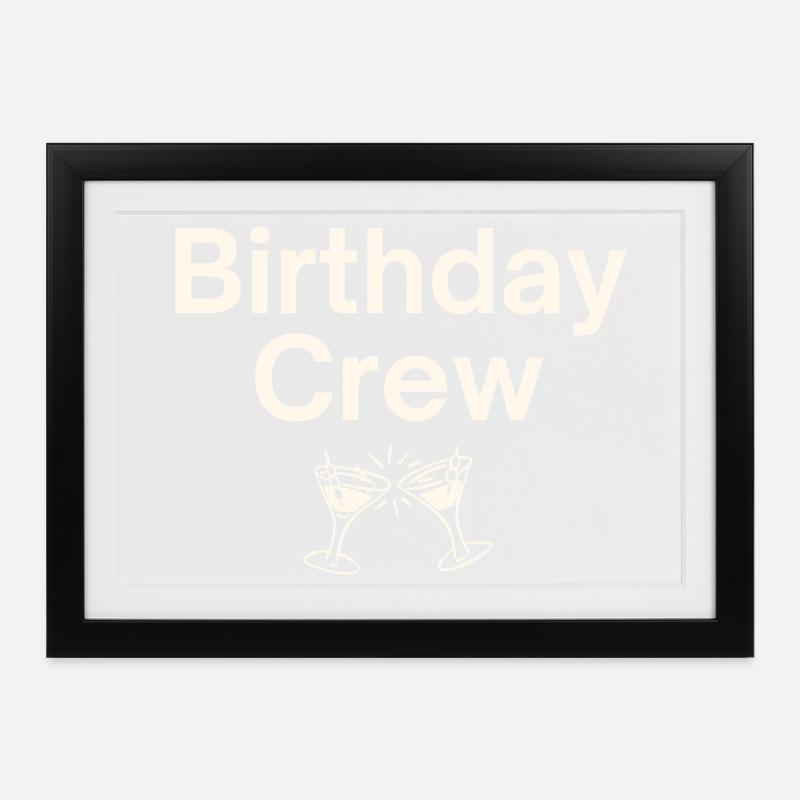 Équipe d’anniversaire - Affiche encadrée (37 × 27 cm) - noir