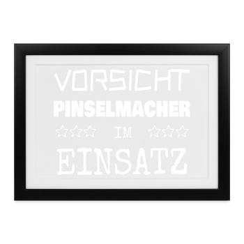 Pinselmacher als Berufung - Gerahmtes Poster (37 × 27 cm) - Schwarz - Vorne