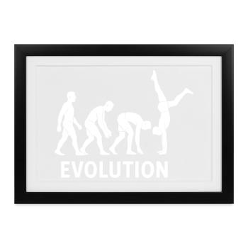 Calisthenics Evolution Fitness-Studio-Training - Gerahmtes Poster (37 × 27 cm) - Schwarz - Vorne