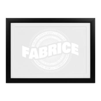 Geschenkidee Fabrice - Gerahmtes Poster (37 × 27 cm) - Schwarz - Vorne