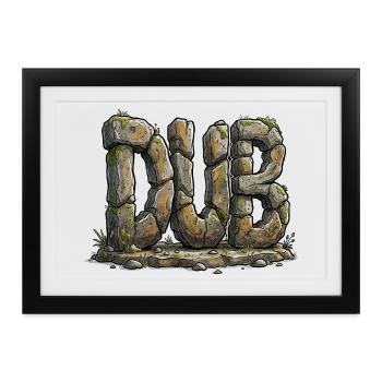 Dub Reggae - Gerahmtes Poster (37 × 27 cm) - Schwarz - Vorne