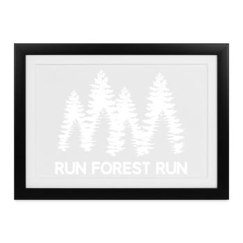 Lauf, Forest, lauf - Gerahmtes Poster (37 × 27 cm) - Schwarz - Vorne