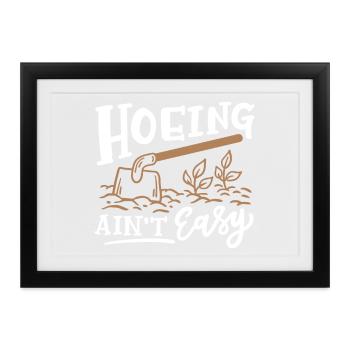 Hacken Gartenarbeit - Gerahmtes Poster (37 × 27 cm) - Schwarz - Vorne