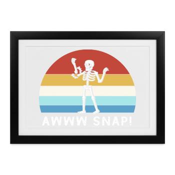 Fracture osseuse Fracture osseuse du squelette d’Halloween - Affiche encadrée (37 × 27 cm) - noir - Devant