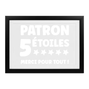 patron - Affiche encadrée (37 × 27 cm) - noir - Devant
