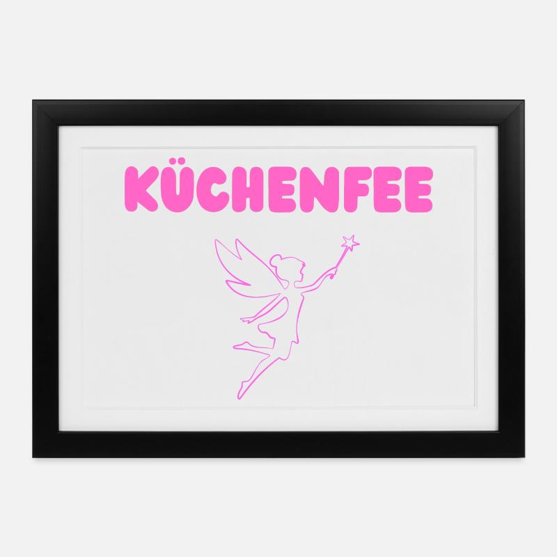 Kitchen Fairy - Framed poster (37 × 27 cm) - black