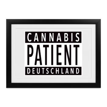 Cannabis Patient Deutschland - Gerahmtes Poster (37 × 27 cm) - Schwarz - Vorne