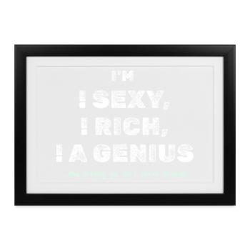 Boolescher Witz – Lustiges Dev-T-Shirt - Gerahmtes Poster (37 × 27 cm) - Schwarz - Vorne