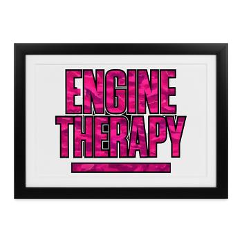 Engine Therapy Auto Tuning Szene Camouflage - Gerahmtes Poster (37 × 27 cm) - Schwarz - Vorne