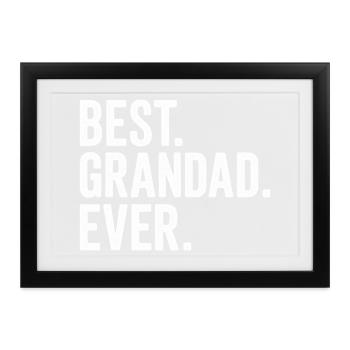 Bester Opa aller Zeiten - Gerahmtes Poster (37 × 27 cm) - Schwarz - Vorne
