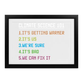 Science March Earth Day Climate Change Scientists - Gerahmtes Poster (37 × 27 cm) - Schwarz - Vorne