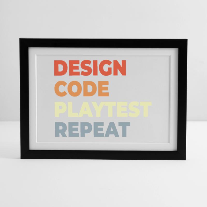 Game Development Workflow Framed poster (37 × 27 cm)