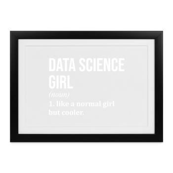 Data Science Data Science Data Science - Gerahmtes Poster (37 × 27 cm) - Schwarz - Vorne